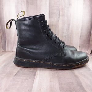 Doc Martens Combat Boots Mens 10 Newton 1460 Lite Black Leather 8-Eye Dr. Docs